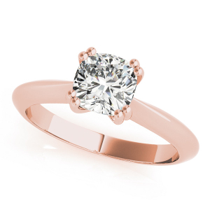 Magnolia Natural Rose Gold Double Prong Solitaire Diamond Rings