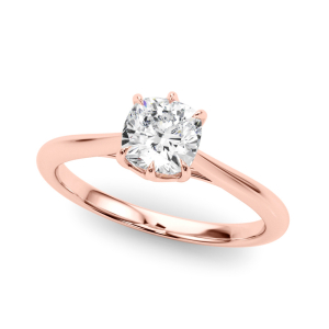 Millie Natural Rose Gold 6 Prong Diamond Solitaire Rings