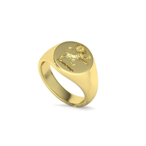 Elizabeth Yellow Gold Mens Diamond Rings