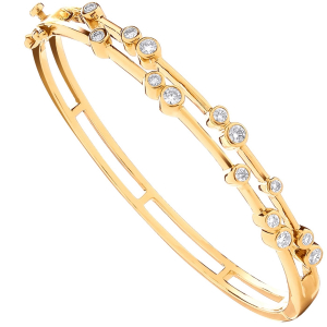 Elinor Lab-Created Yellow Gold Prong Cluster Diamond Rings