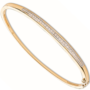 Shirleigh Natural Diamond Yellow Gold Channel Set Next Day Delivery Bracelets