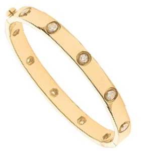 Sibry Natural Diamond Yellow Gold Bezel Set Next Day Delivery Bracelets