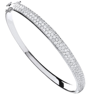 Sprig 3.15 Carat Natural Diamond Round cut Pave Set  Next Day Delivery Bracelets