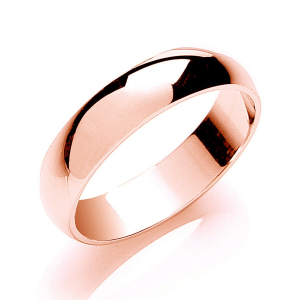 Arch Rose Gold Men's Wedding Rings