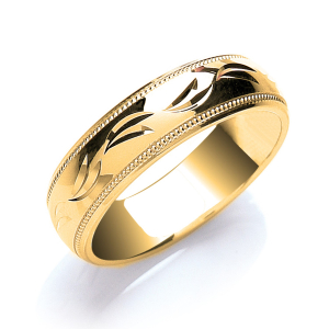  Aedan Yellow Gold Men's Wedding Rings