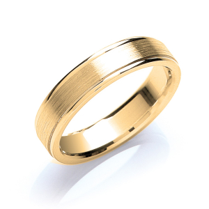 Allister Yellow Gold Men's Wedding Rings