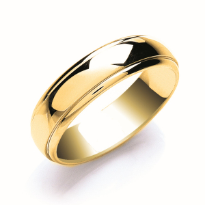 Abbott Yellow Gold Men's Wedding Rings