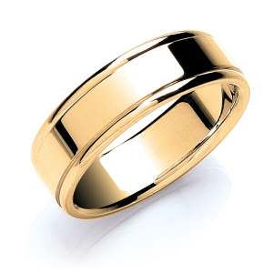 Albin Yellow Gold Men's Wedding Rings