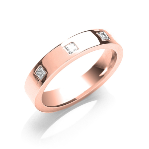 Angga Natural Diamond Rose Gold Men's Wedding Rings