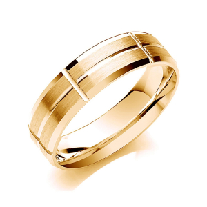 Arlin Yellow Gold Men's Wedding Rings