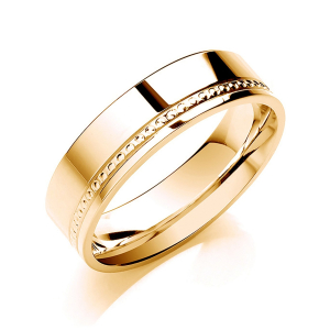 Aric Yellow Gold Men's Wedding Rings