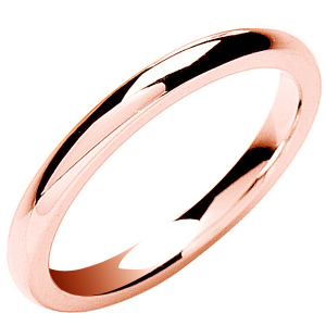 Ava Rose Gold Plain Wedding Rings for Women