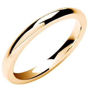 Ava Yellow Gold Plain Wedding Rings for Women