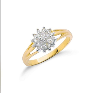 Evalyn Natural Yellow Gold Prong Next Day Delivery Diamond Rings