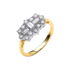 Emely Natural Yellow Gold 4 Prong Next Day Delivery Diamond Rings