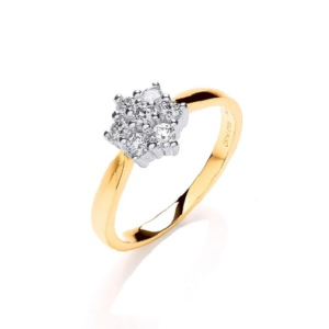 Elianna Natural Yellow Gold 4 Prong Next Day Delivery Diamond Rings