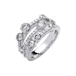 Isadora 1.70 Carat Natural Round cut Bezel  Next Day Delivery Diamond Rings