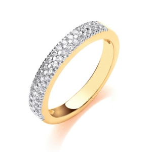 Ellyanna Natural Rose Gold Prong Eternity Diamond Rings