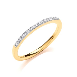 Ellena Natural Yellow Gold Prong Eternity Diamond Rings