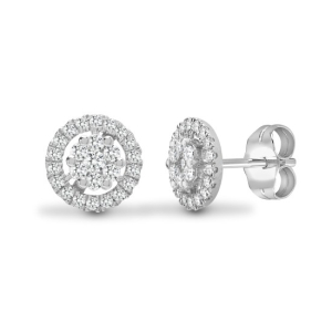 Gathika 0.65 Carat Natural Round cut Claw  Diamond Earrings