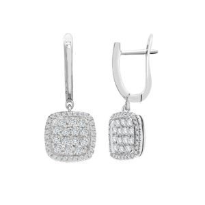 Lindel Natural Pave Set  Diamond Earrings