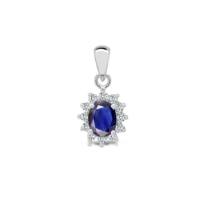 0.60 Carat Blue Sapphire  Pendants Necklaces
