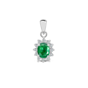 0.45 Carat Emerald  Pendants Necklaces
