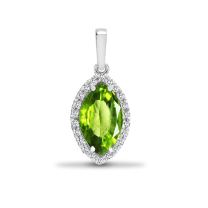 Phylis Peridot Yellow Gold 4 Prong  Necklaces