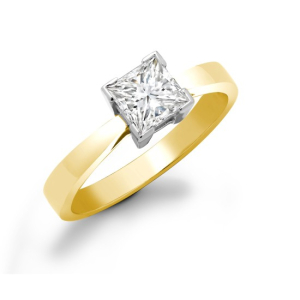 Myrah Natural Yellow Gold Prong Diamond Rings