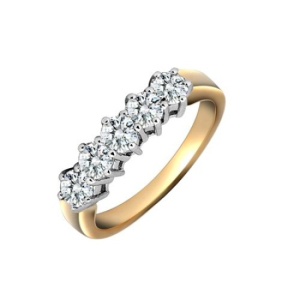 Darylyn Natural Yellow Gold 4 Prong Diamond Rings