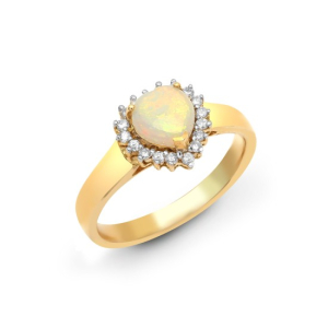 Neilani Opal Rose Gold  Diamond Rings