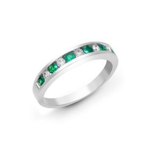 Zahara Emerald Rose Gold  Diamond Rings