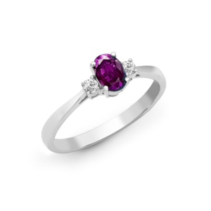 Zarah Amethyst Rose Gold  Diamond Rings