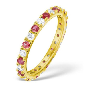 Zeina Natural Ruby Rose Gold  Diamond Rings