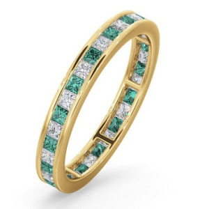 Emerald Yellow Gold  Diamond Rings