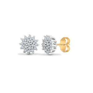 Florida Lab-Created Round cut Claw Set  Next Day Delivery Diamond Earrings