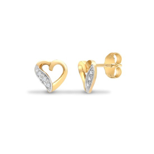 Kathi Lab-Created Yellow Gold Pave Set Next Day Delivery Diamond Earrings