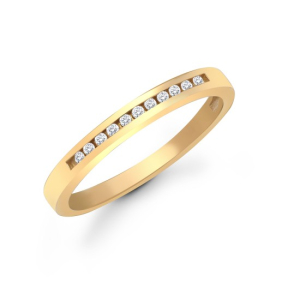 Dianda Natural Yellow Gold Bezel Next Day Delivery Diamond Rings