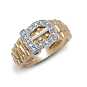 Dyonisya Natural Yellow Gold Pave set Next Day Delivery Diamond Rings