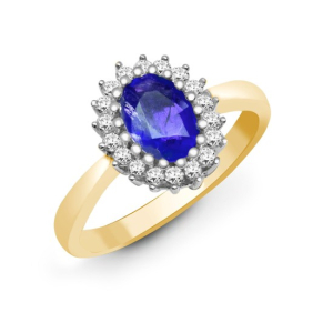 Tanzanite Yellow Gold  Diamond Rings