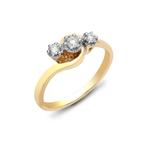 Djuana Natural Yellow Gold 4 Prong Next Day Delivery Diamond Rings