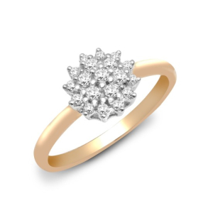 Elsie Natural Yellow Gold 4 Prong Diamond Rings