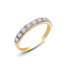 Sofia Natural Yellow Gold Prong Next Day Delivery Diamond Rings