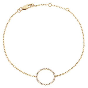 Shelsey Natural Diamond Yellow Gold Delicate Bracelets