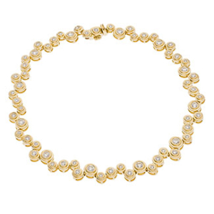 Peryna Natural Diamond Yellow Gold Bezel Set Designer Bracelets