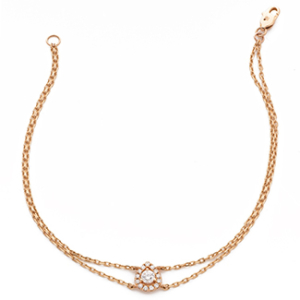 Salerna Natural Diamond Rose Gold 4 Prong Delicate Bracelets