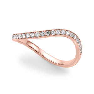  Avena Lab-Created Diamond Rose Gold Shaped Wedding Rings