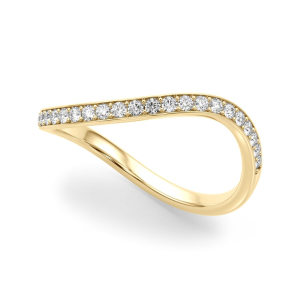  Avena Lab-Created Diamond Yellow Gold Shaped Wedding Rings