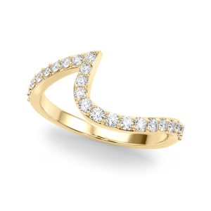  Aery Natural Diamond Yellow Gold Shaped Wedding Rings