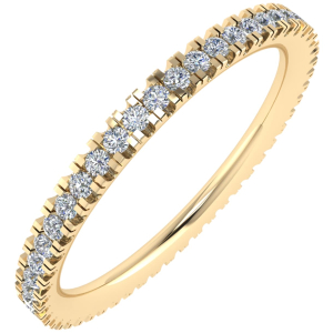 Evvie Lab-Created Yellow Gold Prong Eternity Diamond Rings